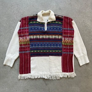 Vintage einzigartige gewebte Anorak Pullover Shirt Jacke - Bild 1 von 3