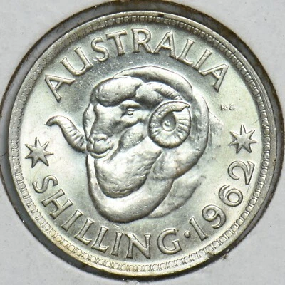 Australia 1962 Shilling Ram 198885 combine shipping - Image 1 of 2