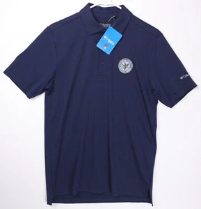 NWT New Columbia Golf United States Strategic Command Polo Shirt Blue Mens Small - Picture 1 of 11