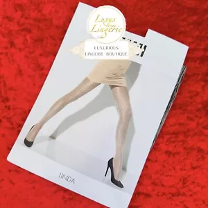 Lina Tights By Wolfor S Small Almodine Black Tights Stripes Design Shiny - Picture 1 of 6