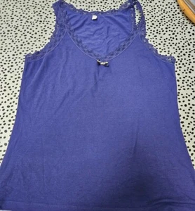  WOMEN'S  VEST TOP BLUE  NIGHTWEAR SIZE 16 TU  - Picture 1 of 7