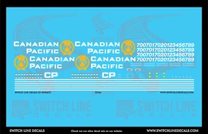 Juego de calcomanías escala HO Canadian Pacific SD70ACU - Imagen 1 de 1