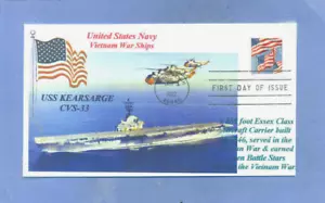USS KEARSARGE CVS-33 guerra del Vietnam USN vettore foto colore primo giorno PM - Foto 1 di 1