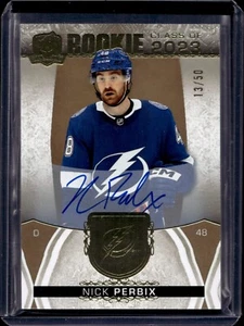 2022-23 THE CUP ROOKIE CLASS 2023 GOLD #2023-NP NICK PERBIX /50 - Picture 1 of 2