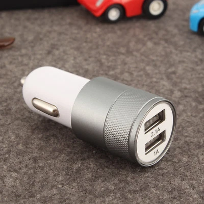 Lot Aluminium Alloy High Speed Dual Ports USB Power Adapter Car Charger 2.1A - Image 1 of 4