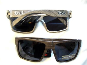 Gafas de sol polarizadas para hombre LOCS cuadradas aspecto de madera gafas de sol para mujer PZ-91189 - Imagen 1 de 12