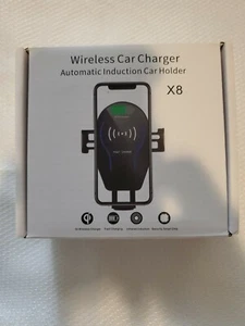 Qi Auto Wireless Car Charger Fast Charge Mount Clamping Air Vent Phone Holde E11 - Picture 1 of 3