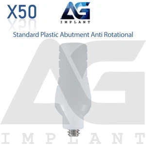 50 Standard Kunststoff Abutment Anti Rotationsprothese System Int Hex 2.42 - Bild 1 von 3