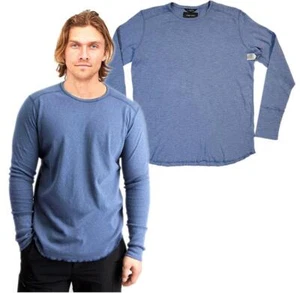 WINGS + HORNS Blue 1x1 SLUB LONG SLEEVE CREWNECK SHADOW Mint! XL - Imagen 1 de 4