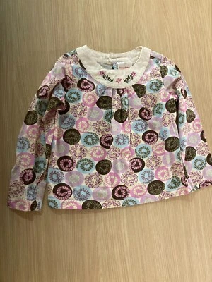 Camisa Hanna Andersson Estampado Floral Talla 5 110 CM Manga Larga Bordada Algodón Foto 1 de 3