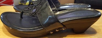 Сандалии Cole Haan с каблуком 2 1/4 дюйма 1 дюйм платформа размер 6 1/2-B лакированная кожа* - Изображение 1 из 4
