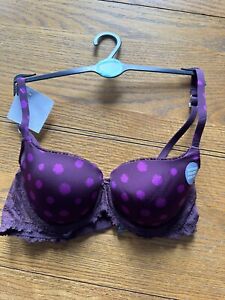M&S purple UnderWired Padded   Bra. Size 34B NEW