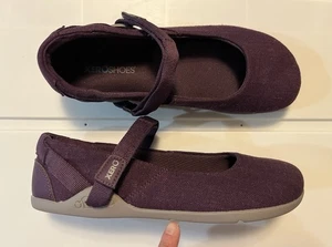 Xero Shoes Womens 8.5 Cassie Hemp Mary Jane Flats Purple Canvas Barefoot Comfort - Picture 1 of 10