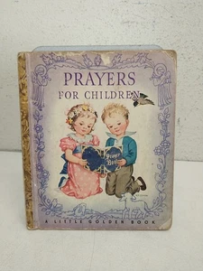 Prayers For Children Vintage Little Golden Book #5 "P" edition 1948 Golden Spine - Bild 1 von 4