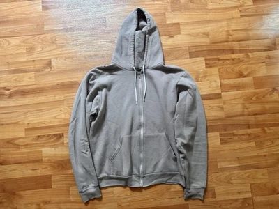 Sudadera con Capucha American Apparel F497 Para Hombres Mediana Peltre Cremallera Completa Hecha en EE. UU. Cordón Foto 1 de 4