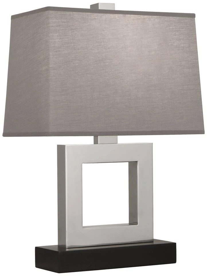 Lámpara de mesa moderna Robert Abbey Doughnut 20 3/4" gris y plata Foto 1 de 1