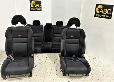 2006-2011 HONDA CIVIC SI SEDAN FRONT & REAR SEAT SET BLACK MANUAL CLOTH OEM Foto 1 de 4