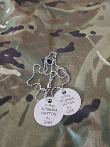 Pair Of Current Issue British Dog Tags, HATTON - Picture 1 of 1