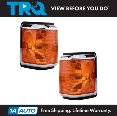 TRQ Corner Marker Light Set Fits 1987-1991 Ford Bronco F-150 F-250 F-350 - Image 1 of 4