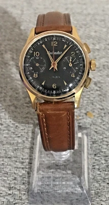 Vintage 18k Gold Plated CADRECLAIR Chronograph - Landeron Caliber 48 - 1950s. - Image 1 of 4