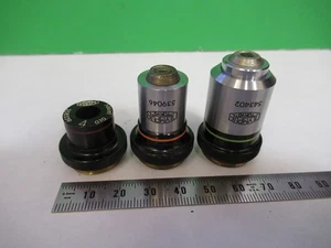OLYMPUS JAPAN LOT OBJECTIVES 4X 10X 40X  MICROSCOPE PART AS PICTURED T3-B-54 - Picture 1 of 10