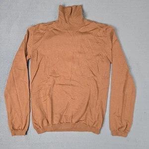 Jil Sander Sweater Womens Medium Orange Long-Sleeve Turtleneck Wool Italy *READ - Picture 1 of 10