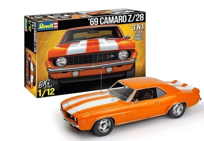Revell 1/12 Scale 1969 Chevy Camaro 3'n'1 Plastic Model Kit 12812 - Image 1 of 4