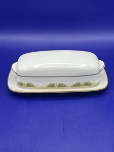 Discontinued 1/4lb Covered Butter Dish Warrington By Noritake - Picture 1 of 12