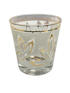 Vintage 1950-1978 Libbey Blattgold Whiskey Bar Glas - Bild 1 von 15