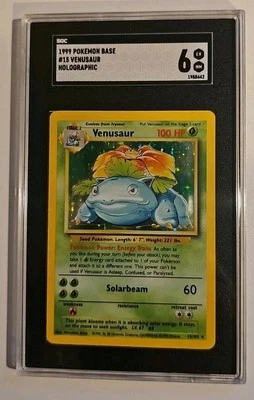 1999 Pokemon Base #15 Venusaur - Pokemon Base Set - SGC 6 EX NM - Image 1 of 2