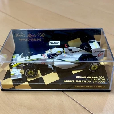 MINICHAMPS 1/43 Brawn GP BGP 001 Jenson Button 2009 Malesia GP Winner Model - Immagine 1 di 4