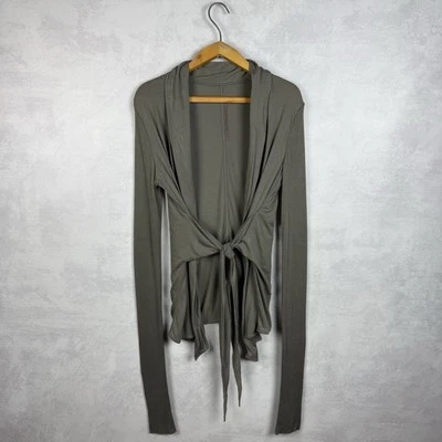 Rick Owens Lilies Viscose Long Sleeves Tie Front Cardigan Size 48 - Image 1 of 4