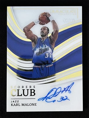 2022-23 Panini Immaculate Collection Karl Malone #SCS-KML Scorers Club Auto /49 - Image 1 of 2