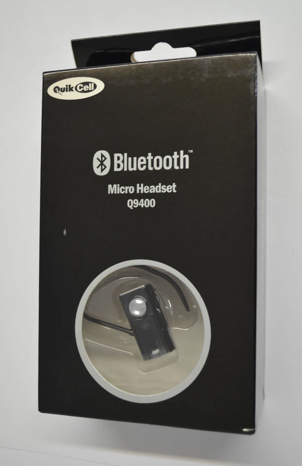 New QuikCell Ultra-light Small Universal Bluetooth Wireless Headset Q9400 Black - Image 1 of 4