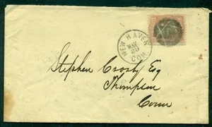 1860’s Tontine Hotel, New Haven CT ad cover New Haven Star of David fancy cancel - Picture 1 of 1