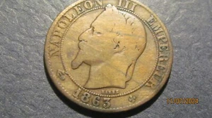 1863 FRANCE 10 CENTIMES KM#798.3 - Picture 1 of 2
