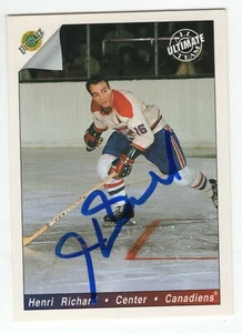 HENRI RICHARD SIGNED AUTOGRAPH ULTIMATE HOCKEY CARD MONTREAL CANADIENS PROOF - Picture 1 of 2
