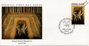 1940 KATYN FOREST MASSACRE of 4500 Poland / Polish Army POWs WWII Stamp FDC - Picture 1 of 3