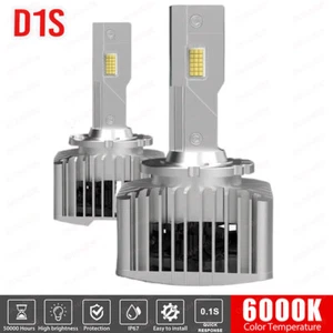 D1S D1R LED Headlight Bulbs 240W 6000K Super White HID Xenon Conversion Kit 2PCS - Picture 1 of 9