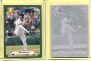 1/1 DAVE RIGHETTI 1987 CLASSIC CARD PRINTING PLATE 38 YEARS OLD NEW YORK YANKEES - Picture 1 of 3