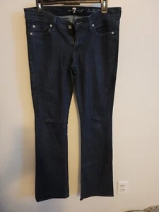 7 For All mankind Boot Cut Swarovski Crystal Pocket Jeans Waist 28 - Picture 1 of 8