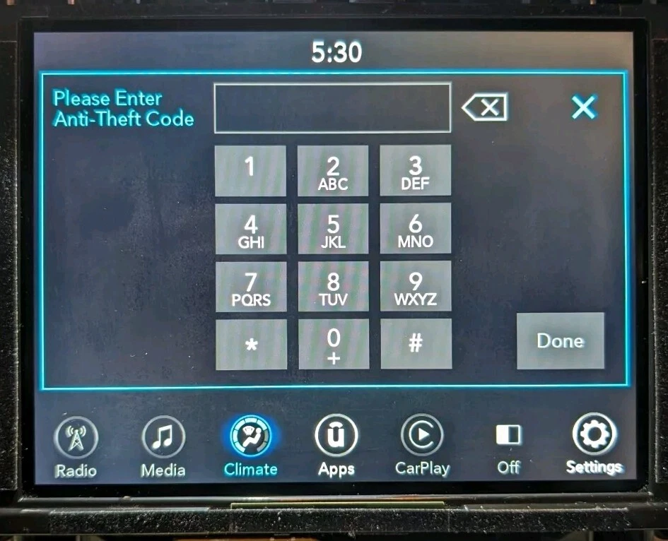 UAS/UAQ 4C Radio Unlock Code Anti-Theft Ram, Jeep, Dodge, Chrysler 8.4 Uconnect  - Image 1 of 1