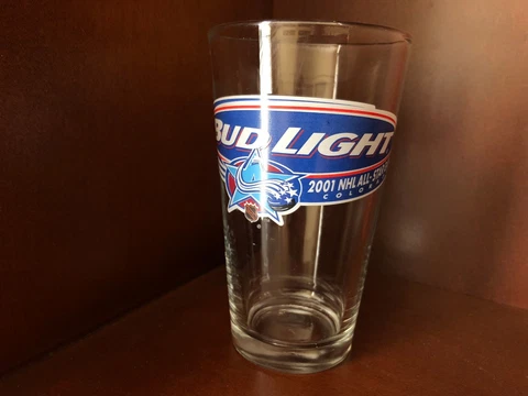 2001 NHL All Star Game Bud Light Pint Glass - Colorado Avalanche Cover