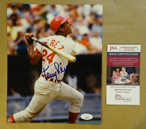 Autographed Tony Perez Signed 8"x10" Photo MLB James Spence JSA COA - Picture 1 of 9