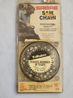 Cadena de motosierra Sabre 16" TriRaker F18-59E (ver fotos para la lista de dónde se usa) Foto 1 de 4