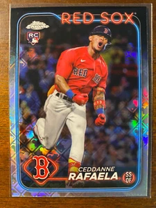 2024 Topps Chrome Logofractor Ceddanne Rafaela #118 RC Rookie Boston Red Sox - Foto 1 di 2