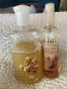 Bath & Body Works Pleasures Warm Vanilla Sugar Bubble Bath10 oz & Body Splash4oz - Picture 1 of 7