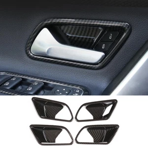 Carbon Fiber ABS Inner Door Handle Bowl Trim For Benz A Class W177 2019+ CLA 20+ - Picture 1 of 12