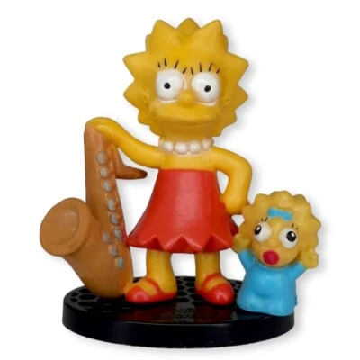 The Simpsons Figur Lot Schwestern Lisa Saxophon Maggie Squinkies Cake Topper Spielzeug - Bild 1 von 4