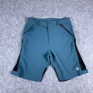 Eleven Pine Bicycling Shorts Mens Medium Blue Pockets Vented Expand Sides Zip - Picture 1 of 11